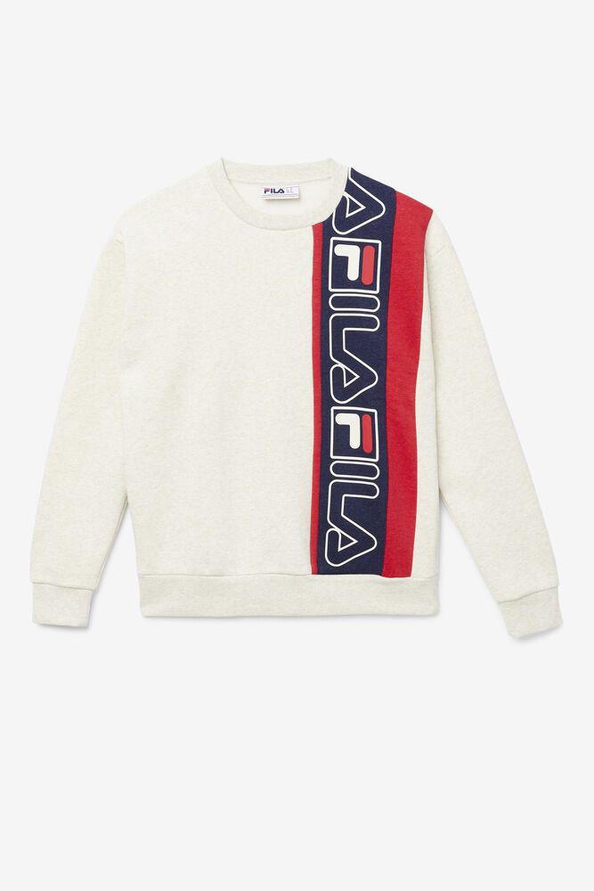 Fila Sweatshirt Powel Crew Mens White - India UHR-569740